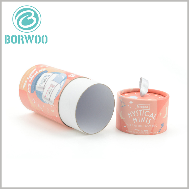 custom paper tubes for hair extensions packaging.Stylish design of cardboard round boxes.