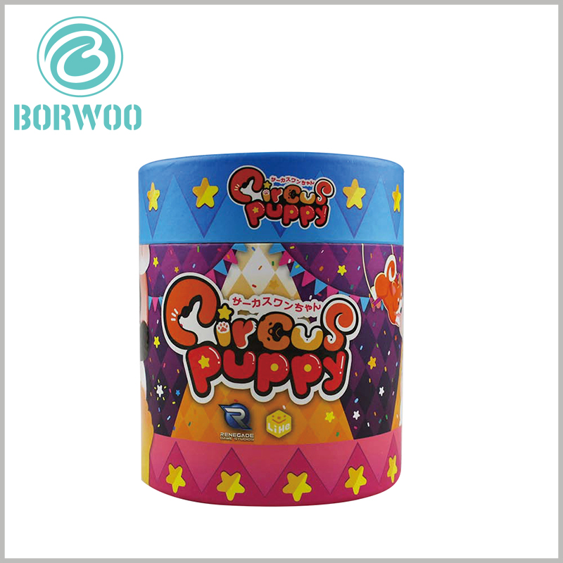 custom printed large cardboard round boxes for food packaging.Bright colors can attract more attention from consumers