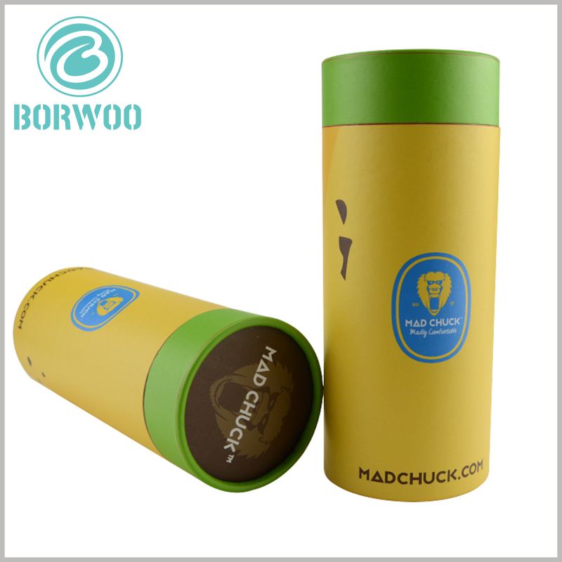 custom printed paper tube packaging for t shirts.high qulity cardboard round boxes with lids wholesale