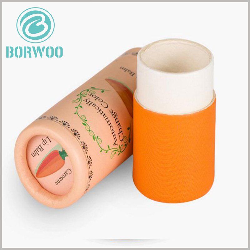 custom recycled paper tube boxes for lip balm packaging