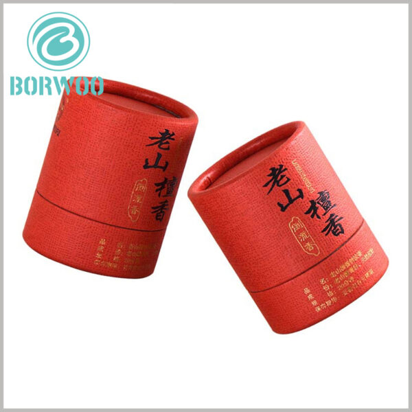 custom red cardboard tube boxes for sandalwood oil