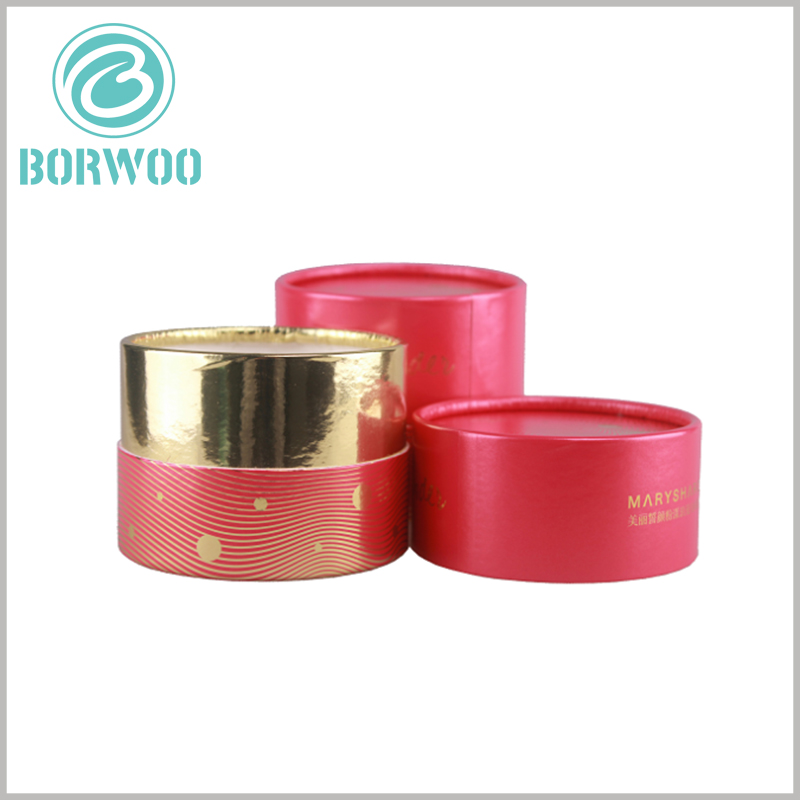 custom red cardboard tubes packaging for cosmetics boxes.Luxury packaging increases product and brand value