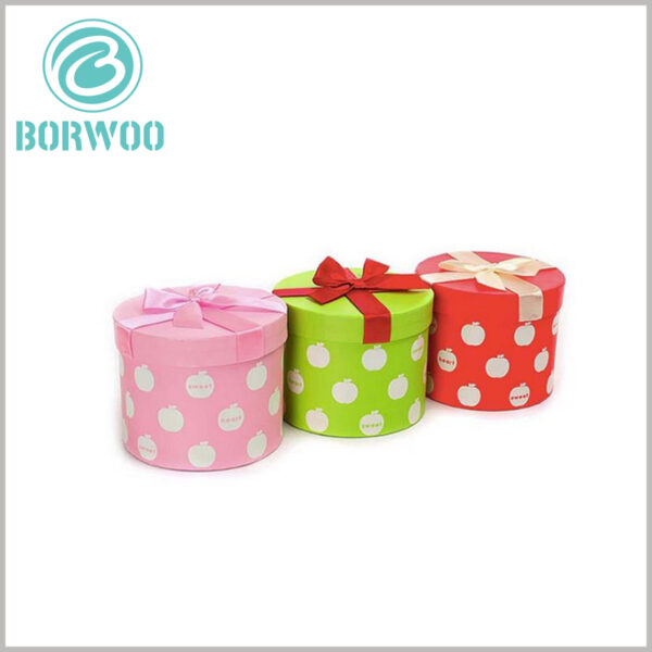 custom round cardboard gift boxes packaging with lids wholesale.cute gift packaging for retail or wholesale