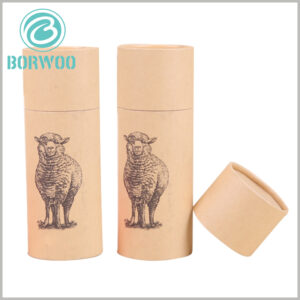 custom small Kraft paper tube packaging boxes with lids