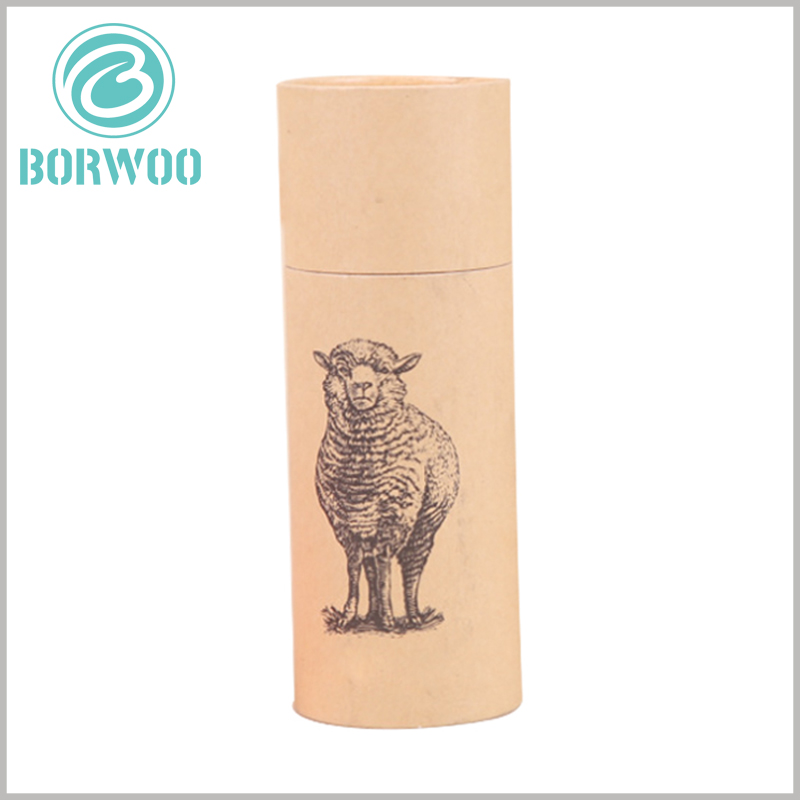 custom small Kraft paper tube packaging boxes with printed