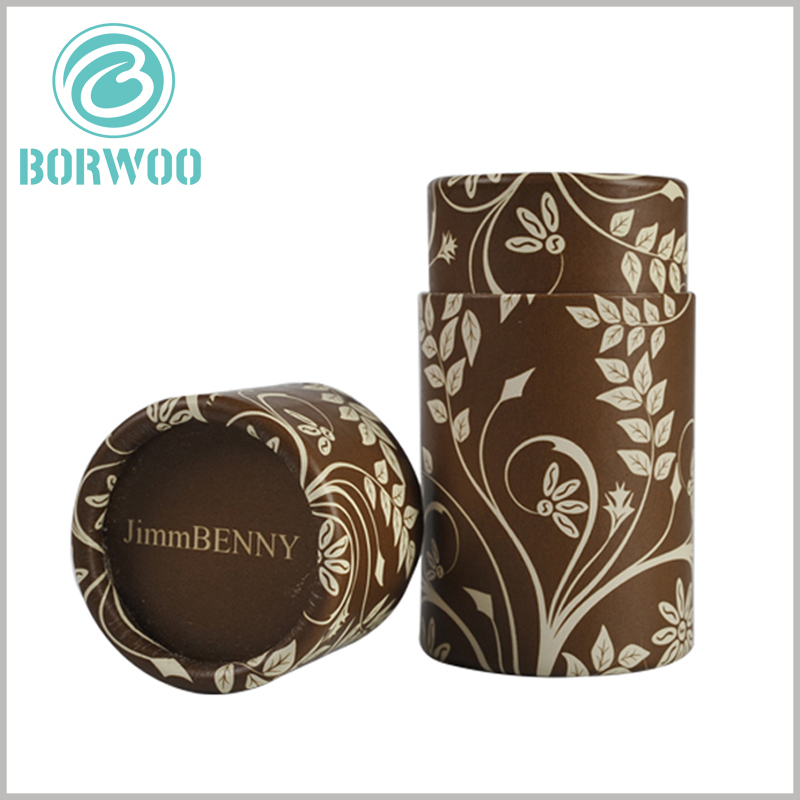 custom small diameter cardboard tubes packaging with lids.Paper tube top cover printing brand name can increase product value