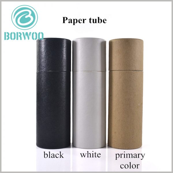 custom small paper tube boxes for 10 ml essential oil packaging.White, brown or black paper tube packaging can be used to protect essential oil bottles