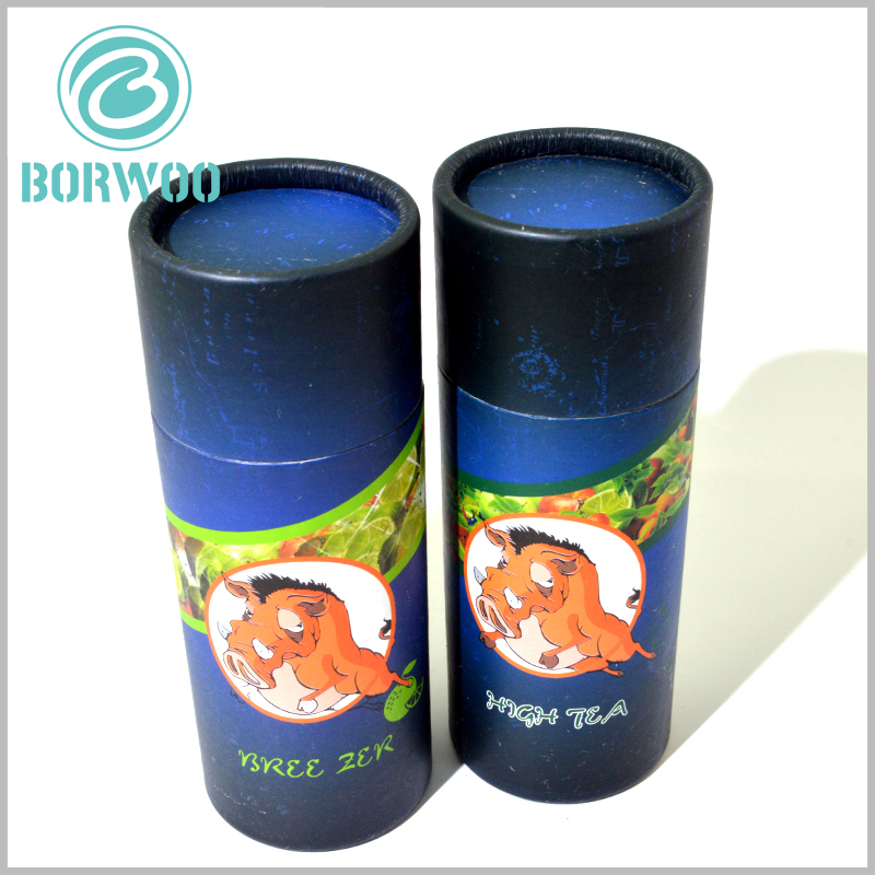 custom small paper tube packaging for tea gift boxes.The printed content of packaging is an effective way to reflect product value and brand value, and it has the most price-quality ratio