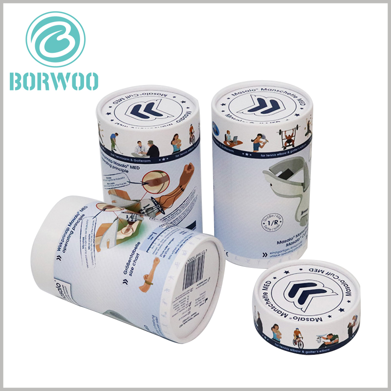 custom sport packaging cardboard tube wholesale.The bottom of the paper tube package is a good carrier for product information, and part of the information can be printed on the bottom of the round boxes.