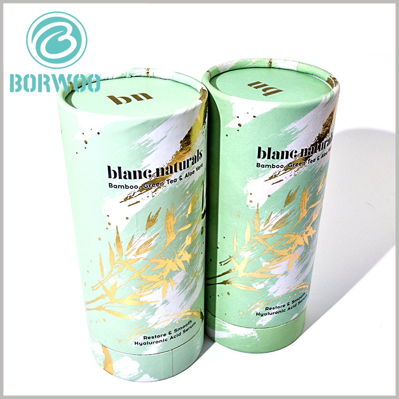custom tube cosmetic packaging with golden logo