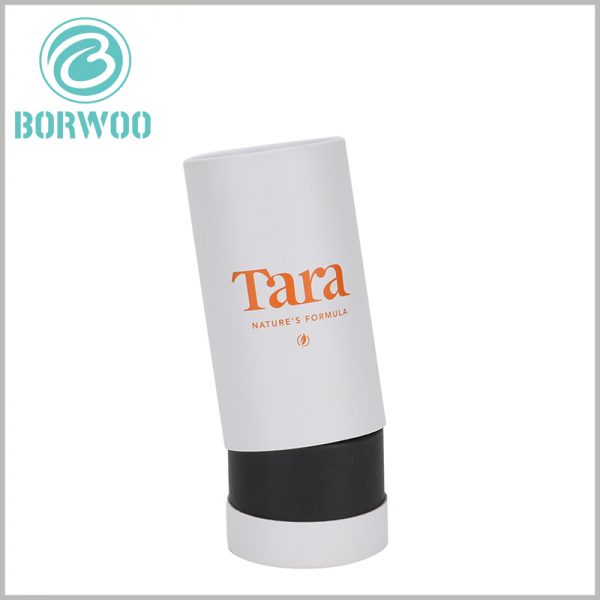 custom white paper tube packaging with logo.The size of the paper tube is determined by the size of the product.