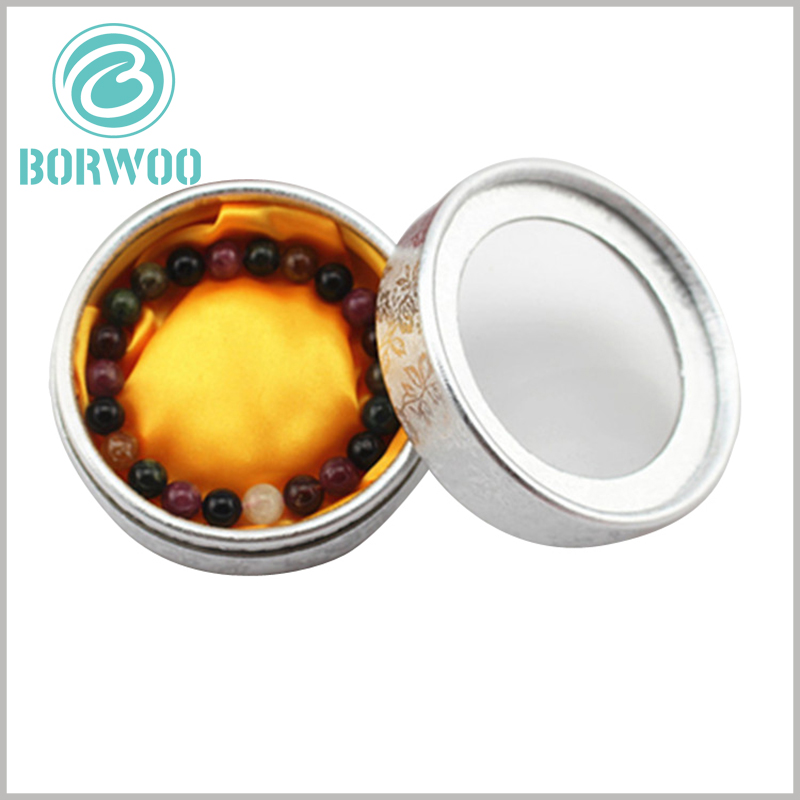 custom white round boxes with windows for bracelet packaging.The diameter and height of the paper tube package are determined by the product.
