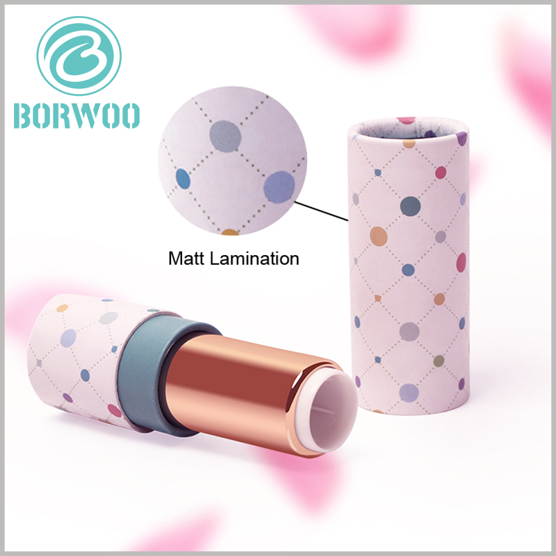 cute lipstick tubes packaging boxes with lamination.Printable content increases the attractiveness of packaging
