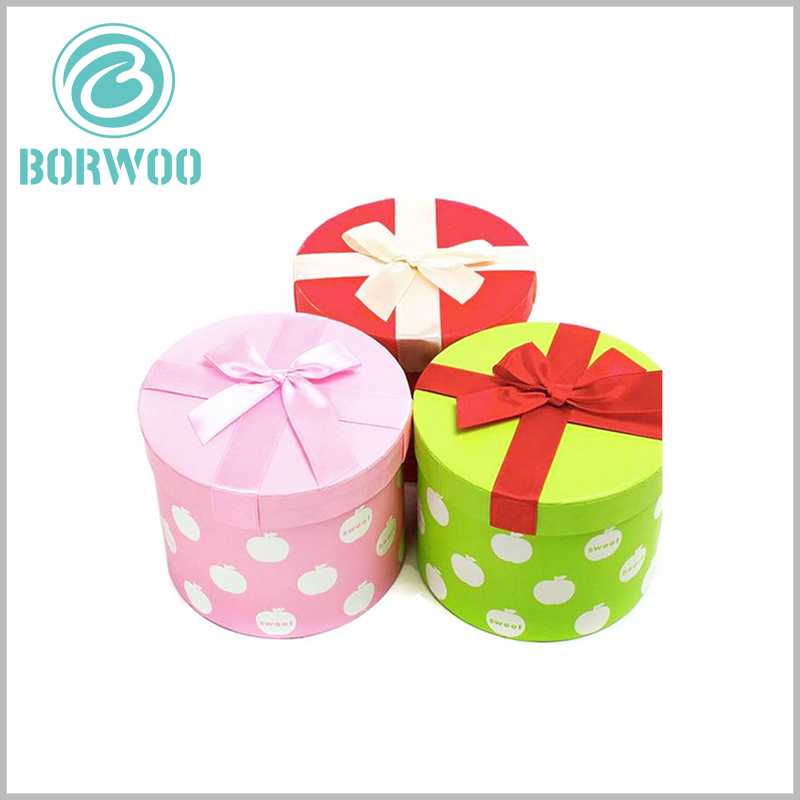 cute round cardboard gift boxes with lids wholesale.you can choose small diameter paper tube packaging or large round boxes