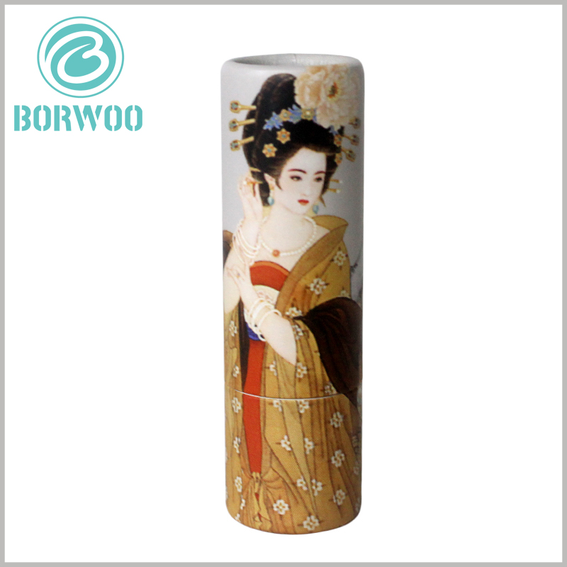 eco-friendly empty lipstick tube packaging boxes.Classical beauty pattern as the main element of packaging design
