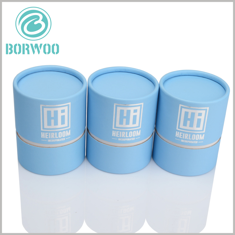 wholesale cardboard tube packaging for skin care boxes.Blue is often widely used as the representative color of the sky or ocean as the main color of packaging design.