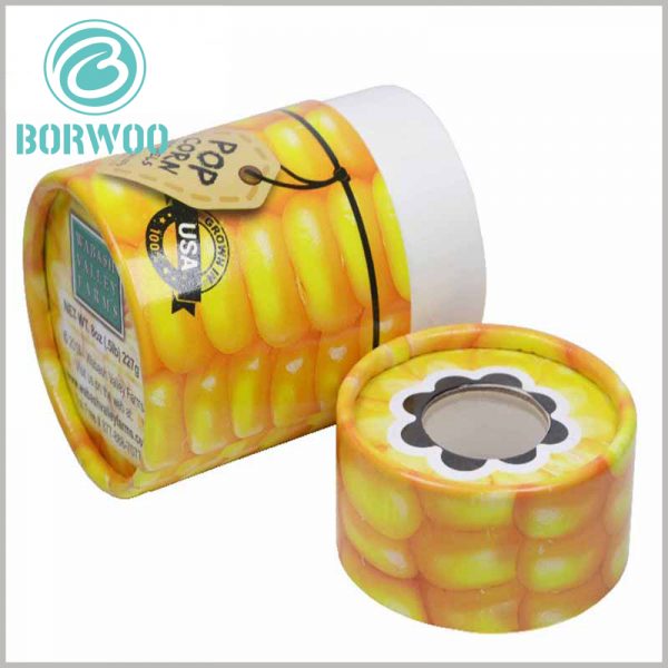 fashion design food grade paper tube packaging with window