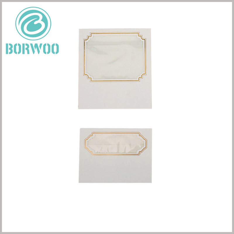 foldbale white packaging boxes with windows.foldbale cheap packaging boxes with windows. The customized food packaging box can be completely folded, which can reduce the packaging space and freight.