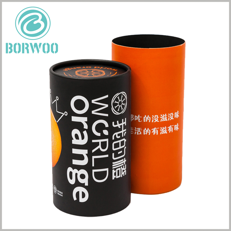food grade paper tube packaging for dried oranges. The printed content and size of the customized tube packaging are completely customizable, which can promote the characteristics of dried oranges and enhance the attractiveness of the packaging.