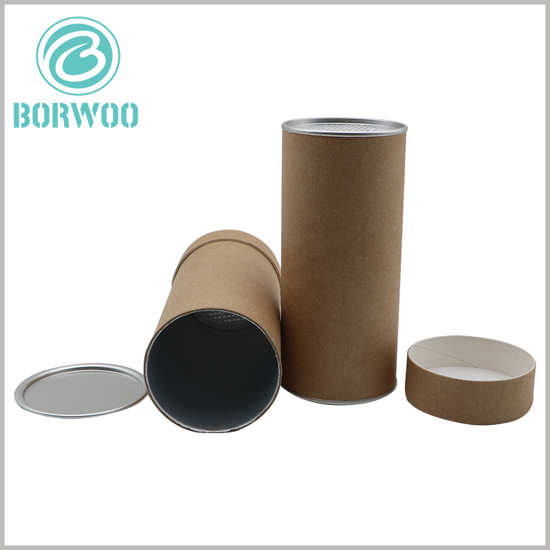 The bottom of the food grade paper tube packaging without printing. The bottom of the food tube packaging is sealed with eight iron, which has a 100% sealing effect for the food tube packaging.