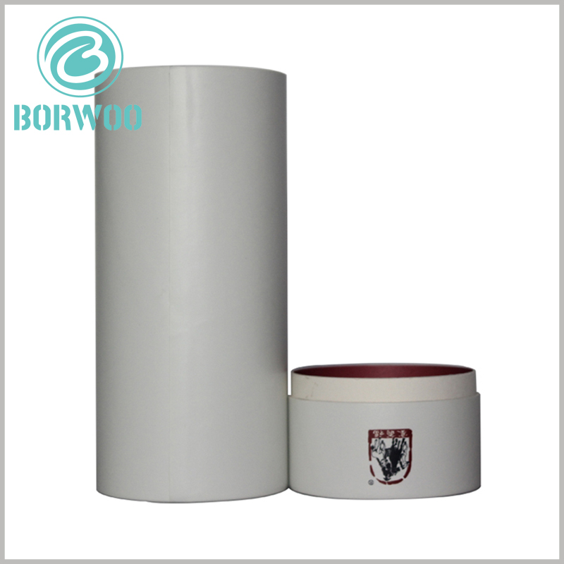 food grade tube packaging boxes wholesale.White cardboard cylinder package with printing