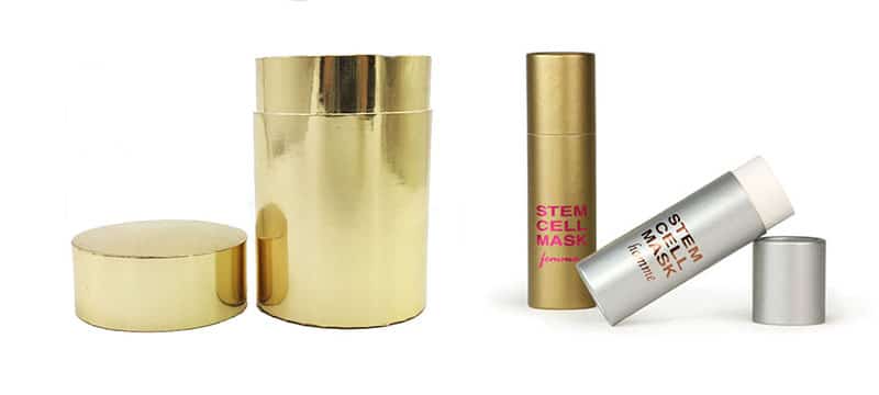 custom luxury gold cardboard or silver round tube boxes packaging with logo