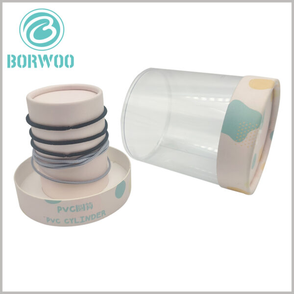 Hair band packaging tube boxes with paper lids, unique product packaging design can further promote the enhancement of product and brand value