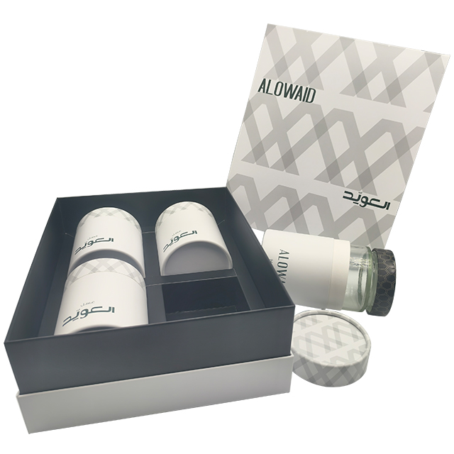 high-end honey jar packaging tube and 4 jar gift box