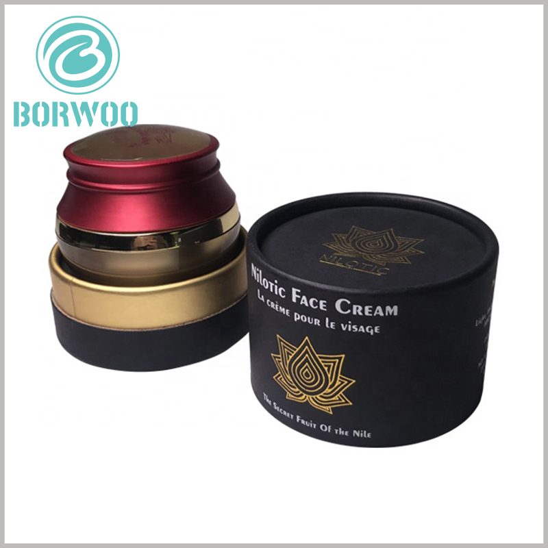 high quality Black paper tubes packaging for cosmetics.high-end creams packaging can be customized to enhance brand influence