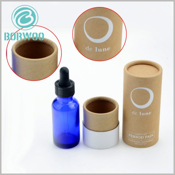 kraft paper tube essential oil packaging wholesale.Custom small essential oil packaging boxes with logo.