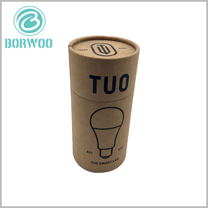kraft paper tube led bulb packaging with logo. Printing product pictures on paper tube packaging is the most direct and effective way to promote products.