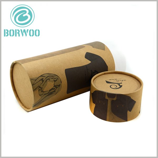 kraft paper tube packaging for t shirts boxes