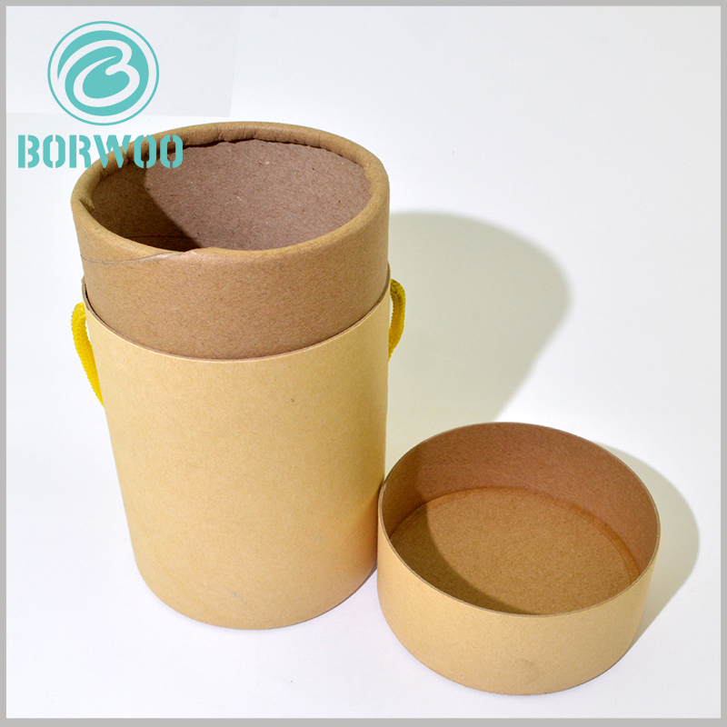large cardboard kraft tube packaging boxes without printed