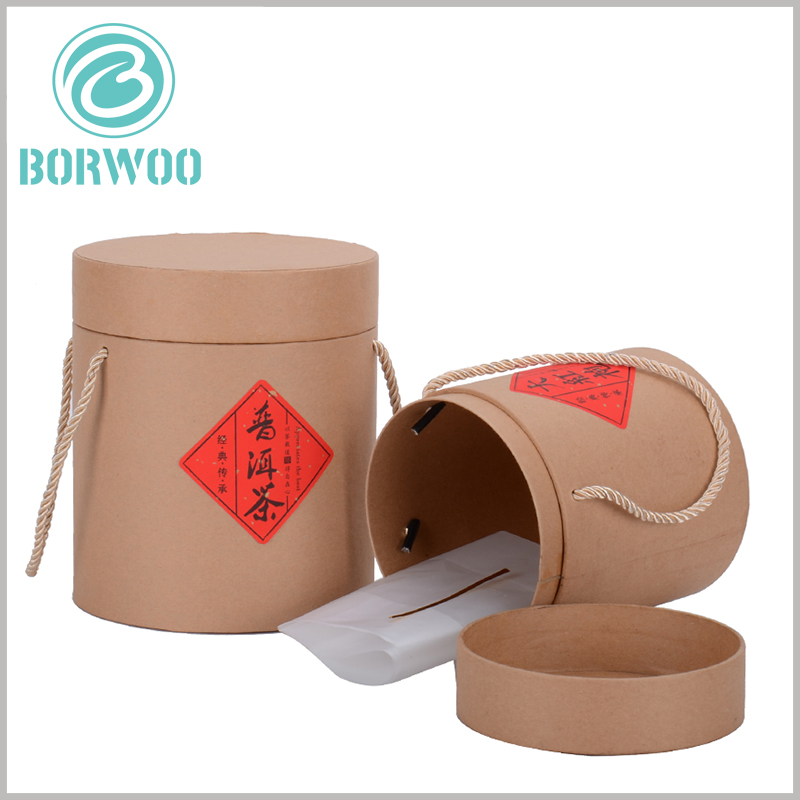 large diameter kraft paper tube food packaging boxes with labels, large diameter kraft paper tube food packaging boxes wholesale,With label paper and very practical with carrying string
