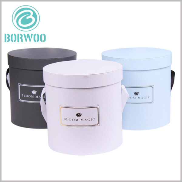 Black large round cardboard boxes with lids wholesale Tube boxes