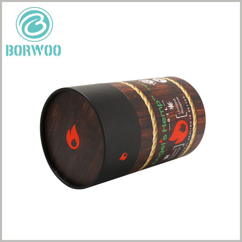 luxury creative paper tube packaging with creative ideas.3D printed wood-like tube packaging increases the attractiveness of packaging