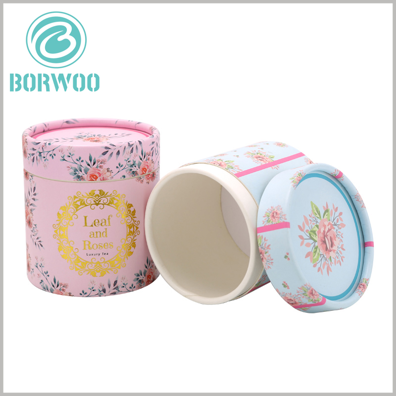 luxury fancy food tube packaging boxes for tea boxes.Food packaging with four-color printing