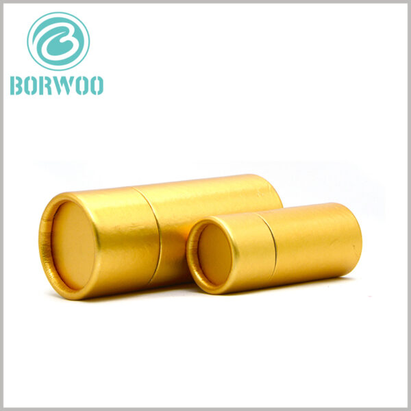 luxury gold cardboard paper tube packaging boxes wholesale.The diameter and height of the extravagant gold cardboard tube package is determined by the product