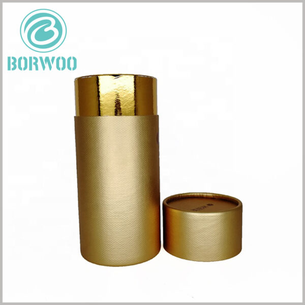 luxury gold cardboard tube packaging boxes custom. Customizable paper tube packaging can fully meet the needs of the product, so that the product and the packaging are completely matched.