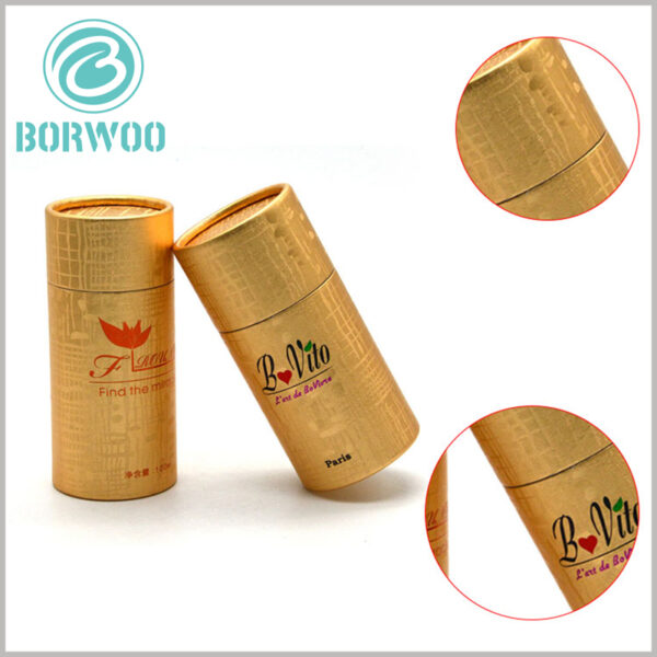 luxury golden paper material tube packaging boxes for essential oil.Custom luxury golden paper material tube packaging boxes for essential oil