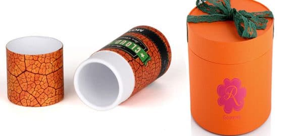 Cystom orange creative tube boxes packaging wholesale