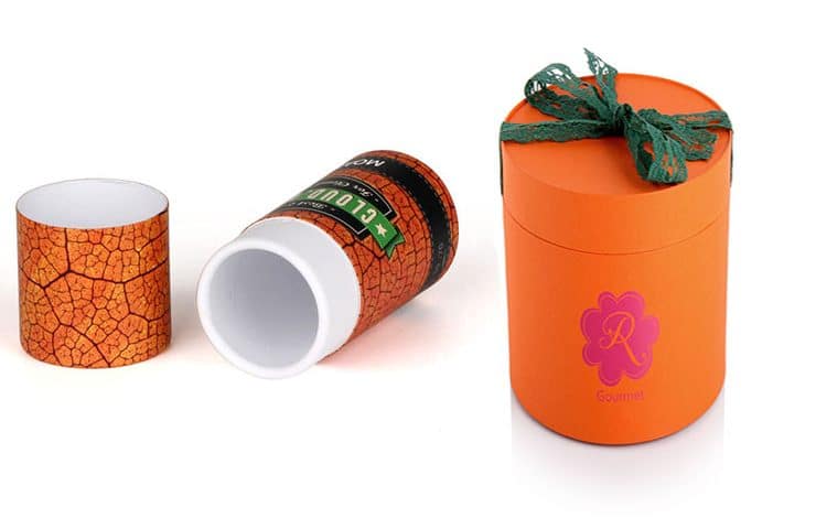 Cystom orange creative tube boxes packaging wholesale