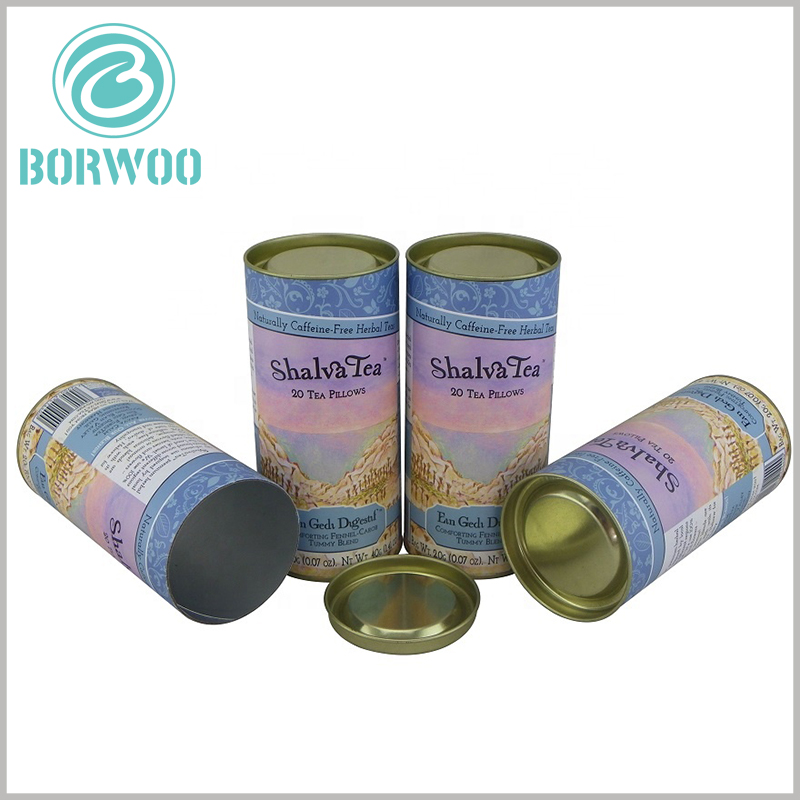 paper tubes tea packaging boxes with lids.Customized paper tubes tea packaging boxes with logo have an important impact on branding