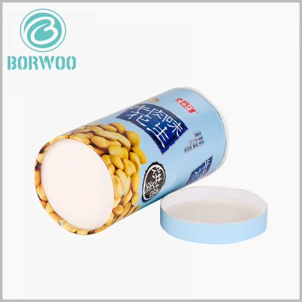 peanut paper tubes packaging boxes with logo wholesale.Custom food tube packaging.
