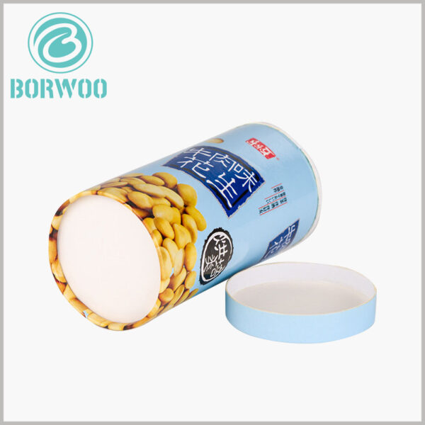 peanut paper tubes packaging boxes with logo wholesale.Custom food tube packaging.