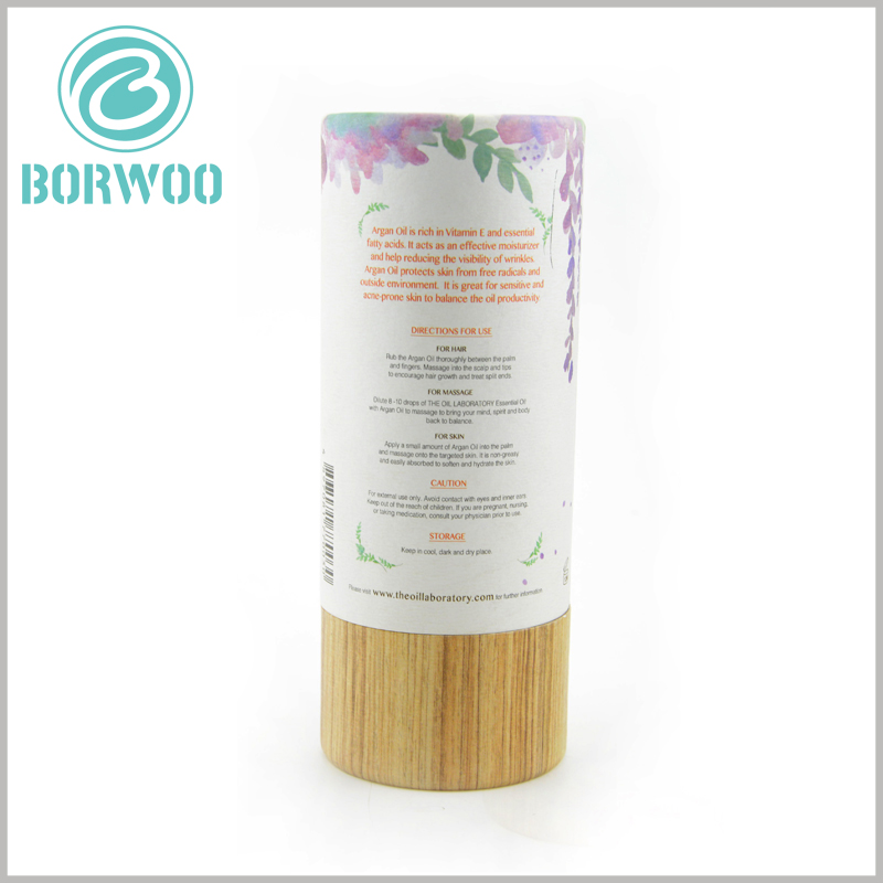 printed e-liquid paper tube packaging boxes wholesale.Four-color printed cardboard tube packaging presents essential oil brands and product information to consumers