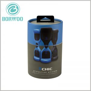 printed large cardboard round tube boxes packaging for protection silicone