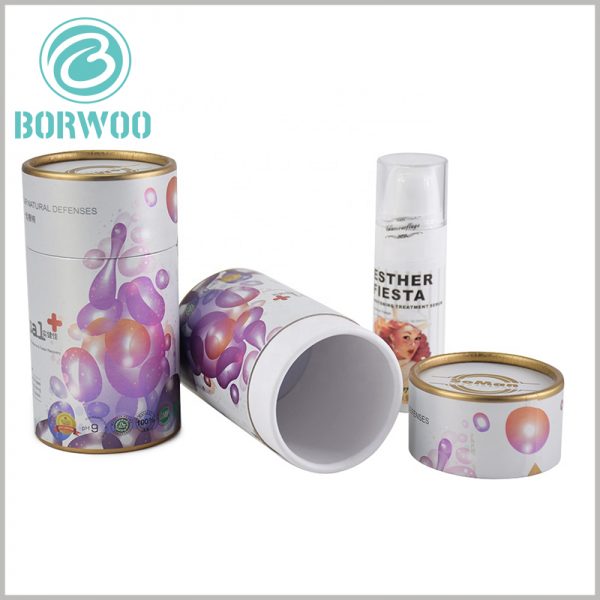printed paper tube packaging for cosmetics. The cosmetic paper tube packaging can be completely customized, and the packaging printing content can be highly related to the cosmetic container.