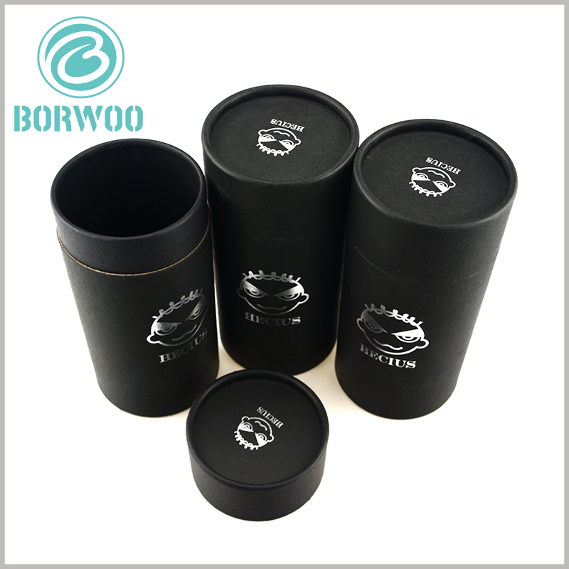 quality black hard cardboard tubes packaging custom.