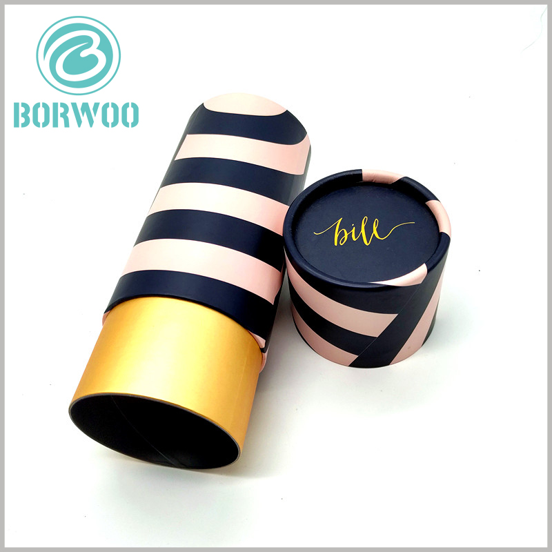 quality thick cardboard tubes packaging for clothes.Paper tube cover stamping printing brand LOGO and name to promote brand building